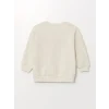 LCW Kids Ekru Bisiklet Yaka Baskılı Erkek Çocuk Sweatshirt