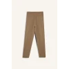 Defacto E4790AXBN295 Kahve Relax Fit Kısa Paça Keten Görünümlü Beli Bağcıklı Lastikli Cepli Pantolon
