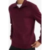 Defacto G3596AXBR34 Bordo Standart Fit Polo Yaka Modal Sporcu Sweatshirt