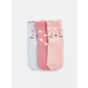 LCW baby Pembe Baskılı Kız Bebek Soket Çorap 3lü