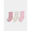 LCW baby Pembe Basic Kız Bebek Soket Çorap 3lü