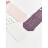 LCW baby Pembe Baskılı Kız Bebek Soket Çorap 3lü