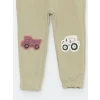 LCW Kids Yeşil Beli Lastikli Nakışlı Erkek Bebek Jogger Eşofman Altı