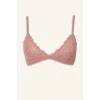 Defacto F5037AXBR86 Bordo Dantelli Simli Kapsız Pedsiz Balensiz Triangle Bra