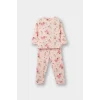 Defacto F0642A5PN127 Pembe Kız Bebek Pijama Takımı Yılbaşı Temalı Uzun Kollu Üst Uzun Alt