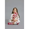 Defacto F0639A5ER233 Ekru Kız Bebek Yılbaşı Temalı Pijama Takımı Uzun Kollu Üst Uzun Alt