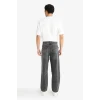 Defacto E8420AXNM40 Siyah Relax Fit Yırtık Detaylı Jean Pantolon