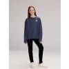 LCW Kids Antrasit Bisiklet Yaka Kız Çocuk Sweatshirt
