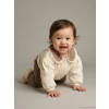 LCW baby Ekru Bebe Yaka Kız Bebek Hırka ve Pantolon
