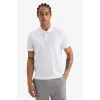 Defacto D9779AXWT34 Beyaz Slim Fit Dar Kesim Polo Yaka Sporcu Pike Kısa Kollu Tişört