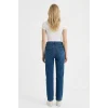 Defacto F9726AXNM34 Mavi Comfort Straight Normal Bel Bilek Boy Jean Yıkamalı Pantolon
