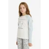 Defacto G3296A8ER105 Ekru Kız Çocuk Hello Kitty Pijama Takımı Uzun Kollu Üst Uzun Alt