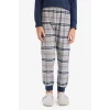 Defacto F1005A8NV135 Lacivert Erkek Çocuk Regular Fit Flanel 2li Pijama Takımı