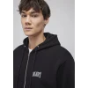 0611715-900 MAVİ LOGO FERMUARLI KAPÜŞONLU SWEATSHIRT