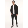 101889372 Lumberjack MB SN05 FZ HOD 4PR Siyah Erkek Eşofman Üstü