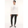 101890980 ML RENATO 17SD1047 4PR KIRIK BEYAZ Erkek Sweatshirt