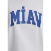 1612457-620 Miav Baskılı Beyaz Tişört