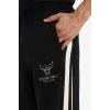Defacto G5015AXBK81 Siyah NBA Chicago Bulls Relax Fit Jakarlı Jogger