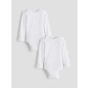LCW baby Ekru Basic Erkek Bebek Çıtçıtlı Body 2li