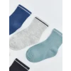LCW baby Mavi Basic Erkek Bebek Soket Çorap 5li