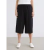 LCWAIKIKI Classic Siyah Beli Lastikli Kadın Kapri
