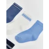 LCW baby Mavi Çizgili Erkek Bebek Soket Çorap 5li