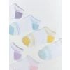 LCW Kids Beyaz Yazı Baskılı Kız Çocuk Patik Çorap 7li