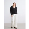 LCWAIKIKI Classic Siyah V Yaka Kadın Triko Hırka