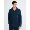LC WAIKIKI Lacivert Standart Kalıp Erkek Düğmeli Pijama Takım