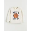 LCW Kids Beyaz Bisiklet Yaka Erkek Çocuk Sweatshirt 2li
