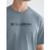 LCWAIKIKI Classic İndigo Bisiklet Yaka Baskılı Erkek Tişört