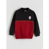 LCW Kids Kırmızı Galatasaray Baskılı Erkek Çocuk Kalın Sweatshirt