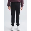 XSIDE Siyah Standart Kalıp Erkek Kalın Jogger Eşofman Altı