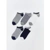 LCW Kids Karışık Çizgili Erkek Çocuk Patik Çorap 5li