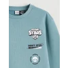 LCW Kids Yeşil Brawl Stars Baskılı Erkek Çocuk Kalın Sweatshirt