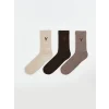 LCW ACCESSORIES Bej Erkek Soket Havlu Çorap 3lü
