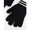 LCW ACCESSORIES Siyah Çizgi Nakışlı Kız Çocuk Eldiven