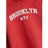 LCW baby Kırmızı Brooklyn Baskılı Erkek Bebek Tişört