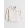 LCW baby Bej Polo Yaka Erkek Bebek Sweatshirt ve Pantolon