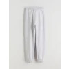 LCW Kids Gri Beli Lastikli Kız Çocuk Jogger Eşofman Altı
