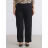LCWAIKIKI Classic Siyah Beli Lastikli Dokulu Kadın Pantolon
