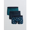 LC WAIKIKI Lacivert Standart Kalıp Pamuklu Esnek Erkek Boxer 3lü