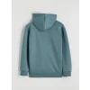 LCW Kids Petrol Kapüşonlu Minecraft Baskılı Erkek Çocuk Kalın Sweatshirt