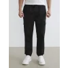 XSIDE Siyah Standart Kalıp Erkek Kargo Pantolon