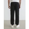 XSIDE Siyah Standart Kalıp Erkek Kargo Pantolon