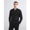 LCW BUSINESS Siyah Slim Fit Uzun Kollu Erkek Gömlek