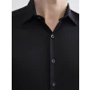 LCW BUSINESS Siyah Slim Fit Uzun Kollu Erkek Gömlek