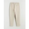 LCW Kids Bej Beli Lastikli Pileli Erkek Çocuk Pantolon