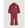 LCW Kids Bordo Baskılı Kız Çocuk Sweatshirt ve Pantolon 2li