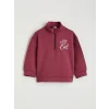 LCW Kids Bordo Baskılı Kız Çocuk Sweatshirt ve Pantolon 2li
